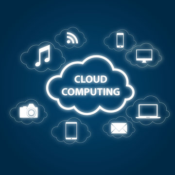 cloud computing infographic vector