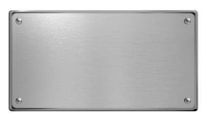 metal plate frame isolated