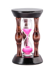 Hourglass on white background.