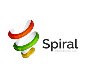 Modern vector ribbon logo