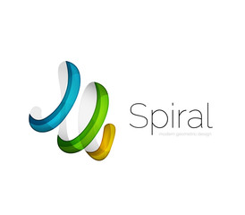 Modern vector ribbon logo