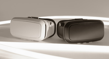 Virtual reality vr headset copy-space