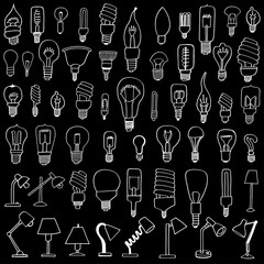 Cute Vintage Bulb Doodle