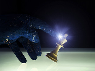 Superior Artificial Intelligence Wining Chess Concept