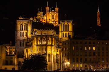 Fototapeta na wymiar Cathedrals in Lyon, France