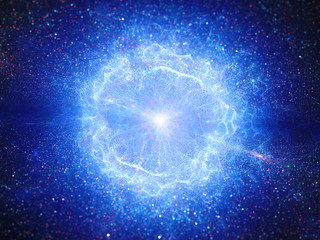 Big bang explosion in space - obrazy, fototapety, plakaty