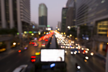 Bokeh lights on road in the city
