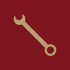 The wrench icon. Settings symbol. Flat