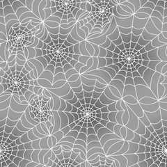 Spider's web seamless background. Vector pattern