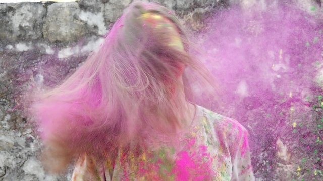 The cloud of dye powders
