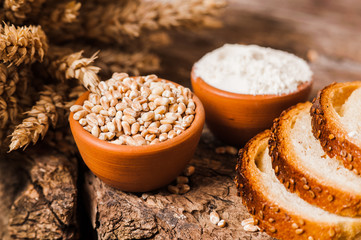 Ear of wheat bread