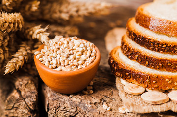 Ear of wheat bread