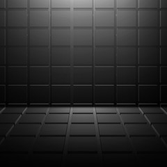 Abstract black shining 3d interior background