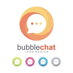 Fototapeta premium Abstract Bubble Chat Logo Vector