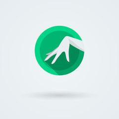Vector icons with a graceful female hand in a beautiful setting.