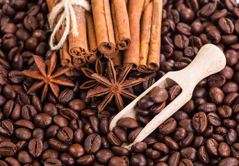 roasted coffee beans, can be used as a background