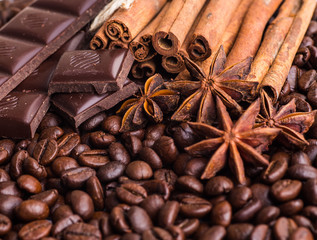 roasted coffee beans, can be used as a background