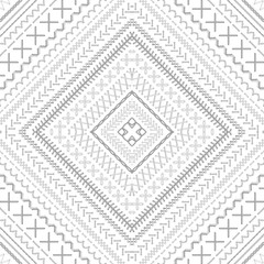 Seamless white ethnic pattern.