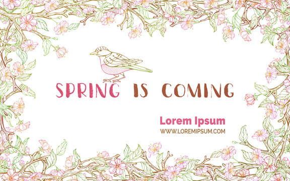 Spring is coming card.