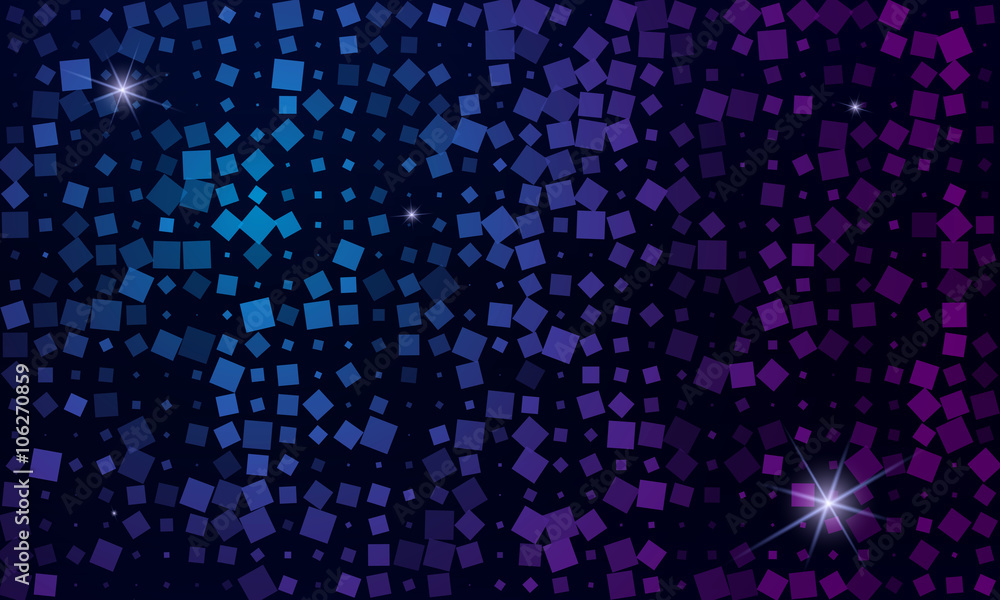 Poster abstract background is from a multi-colored squares and stars