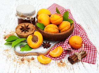 Bowl with fresh Apricots