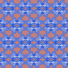 Beautiful vector Print Seamless Pattern. Mandala Flowers.