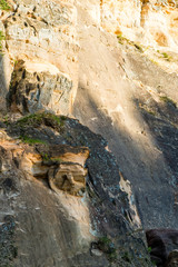 Fototapeta na wymiar sandstone cliffs in Gauja national park