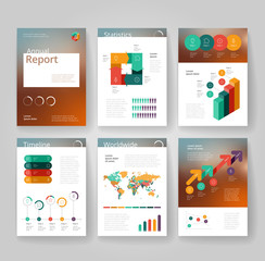 Naklejka na ściany i meble Business brochure template with infographics