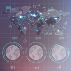 Obraz premium Futuristic HUD infographics