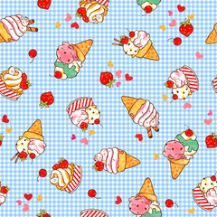 アイスクリームの柄