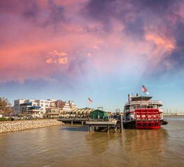 Steamboat docked in New Orleans, Lousiana
