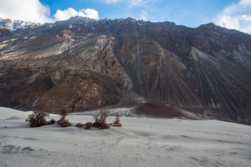 view of the desert and mountain in Leh, India