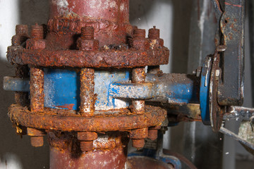 Rusty pipe and valve
