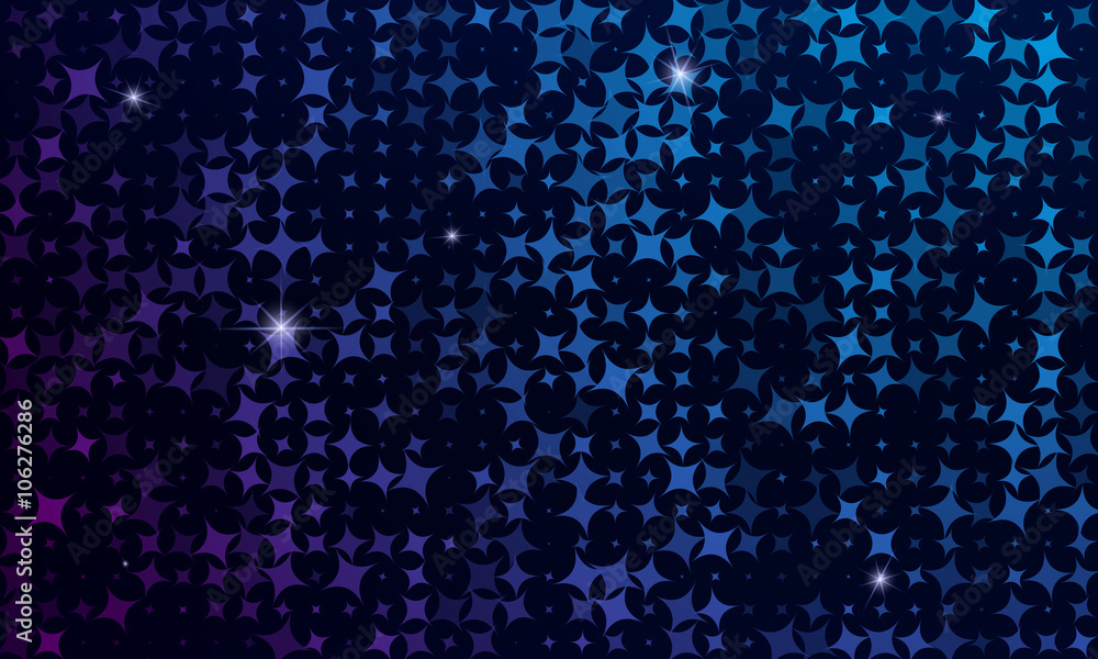 Poster abstract background is from a multi-colored squares and stars.ve