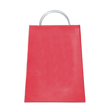 red bag made with metal structure