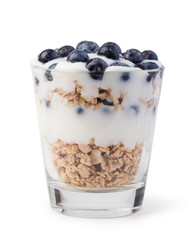 yogurt with muesli and berries