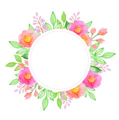 Floral watercolor background