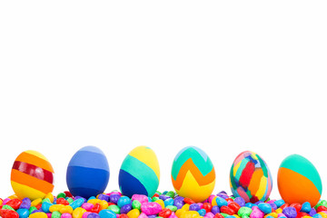 Colorful easter eggs