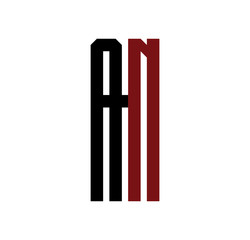 AN initial logo red and black