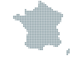 Fototapeta na wymiar Carte de France pixel