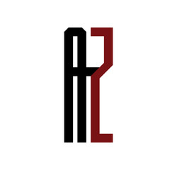 AZ initial logo red and black