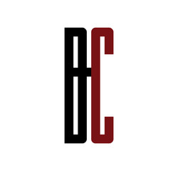 BC initial logo red and black