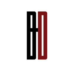 BD initial logo red and black