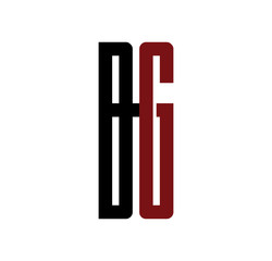 BG initial logo red and black