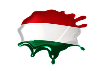 blot with national flag of hungary