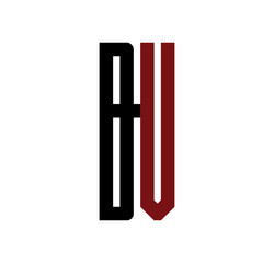 BV initial logo red and black