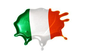blot with national flag of ireland