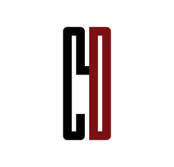 CD initial logo red and black