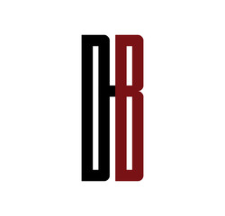 DB initial logo red and black
