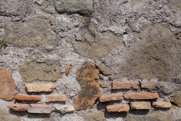 Antique textured wall from stone in Rome